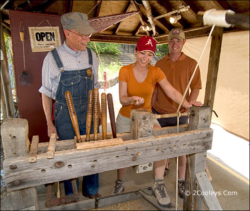 Ozark Folk Center hand lathe