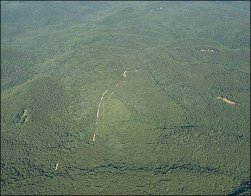 green mountain road highlighted