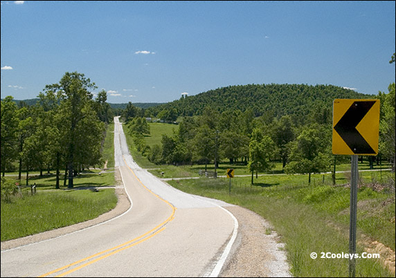 push mountain road straight stretch
