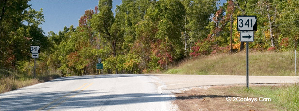 push mountain road junction with hwy 341