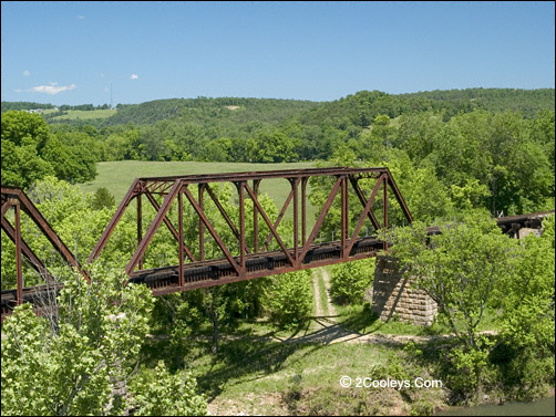 old railroad bridge at norfork village arkansas